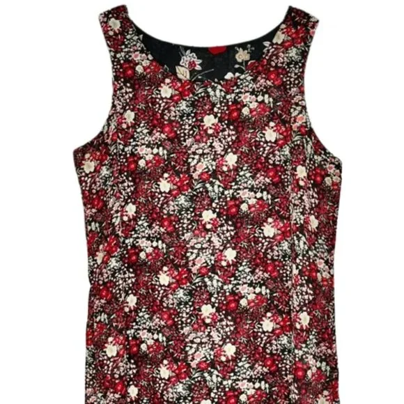 Studio Ease Reversible Maxi Shift Dress Red/White/Blue Florals - Travel - 12 - Picture 6 of 11